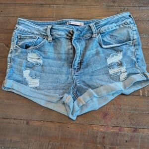SO Blue Distressed Jean Shorts